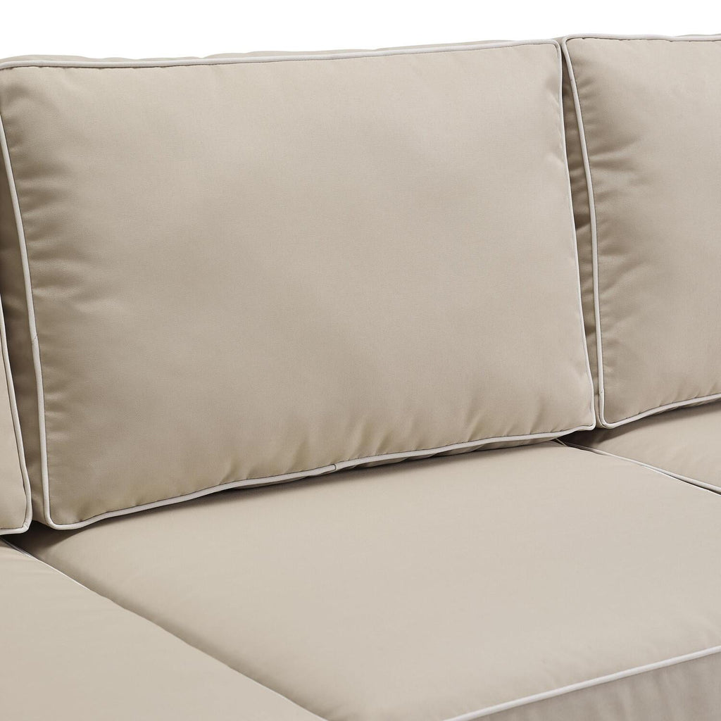 Sangria/Weathered Brown Outdoor Wicker Sofa L571097