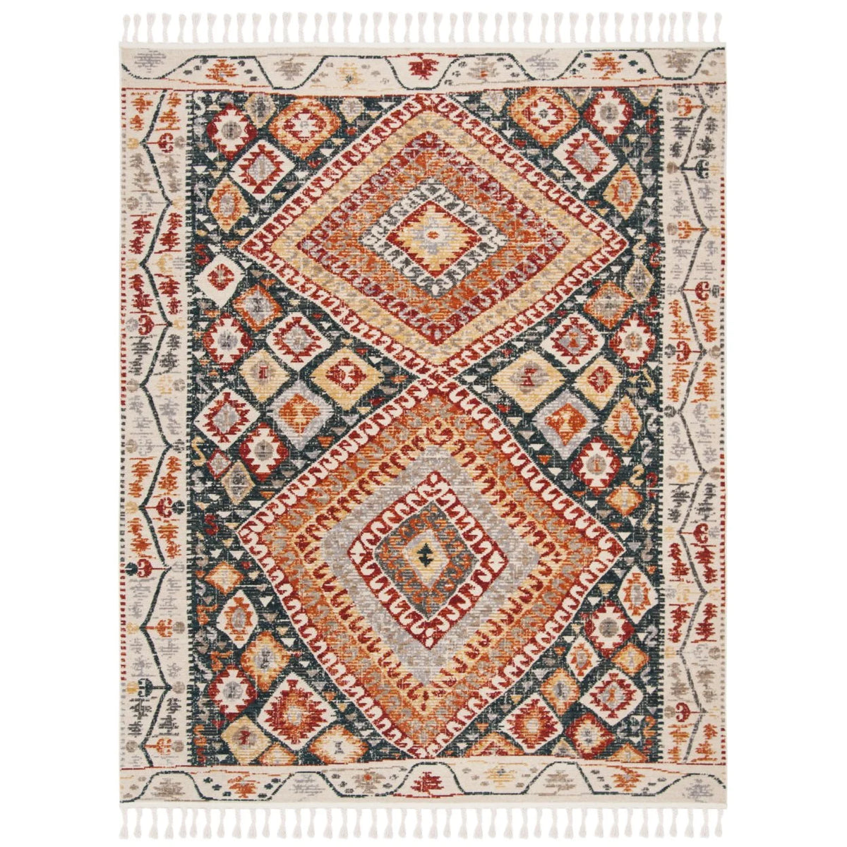 Ivory / Navy Rug E2967
