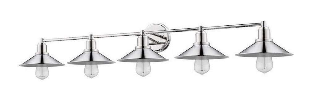 Polished Nickel 5 Light Vanity V4976