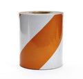 High Intensity Reflective Barricade Adhesive Tape, 50 yds Length x 8x22 Width, Orange/White A2112