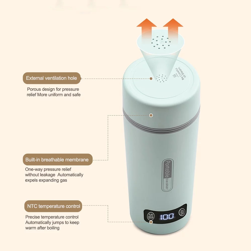 Portable 350ml Stainless Steel Electric Kettle W44729