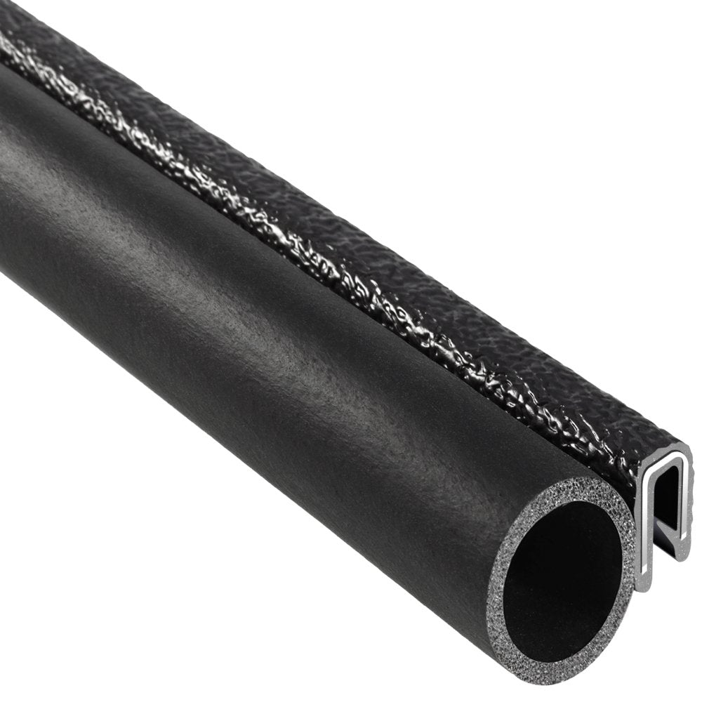 Trim Seal with Side Bulb, 25’ Length, PVC Plastic Trim with EPDM Rubber Seal, Pack of 2 I430821