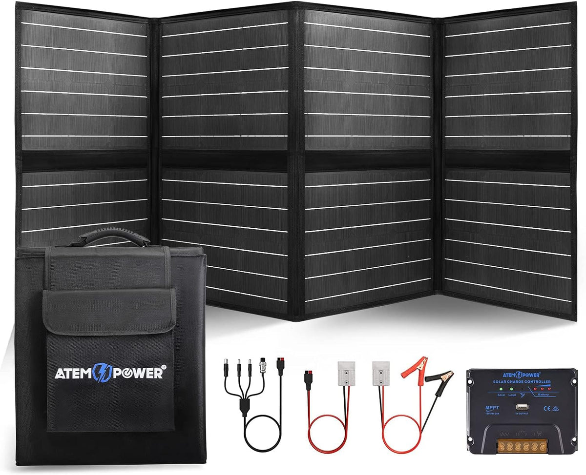 120W Portable Foldable Solar Panel with 20A MPPT Charger Controller M851144