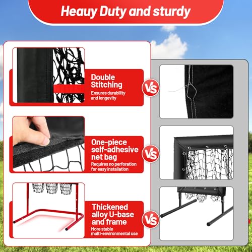 9 Hole Baseball Pitching Net with Strike Zone A21708