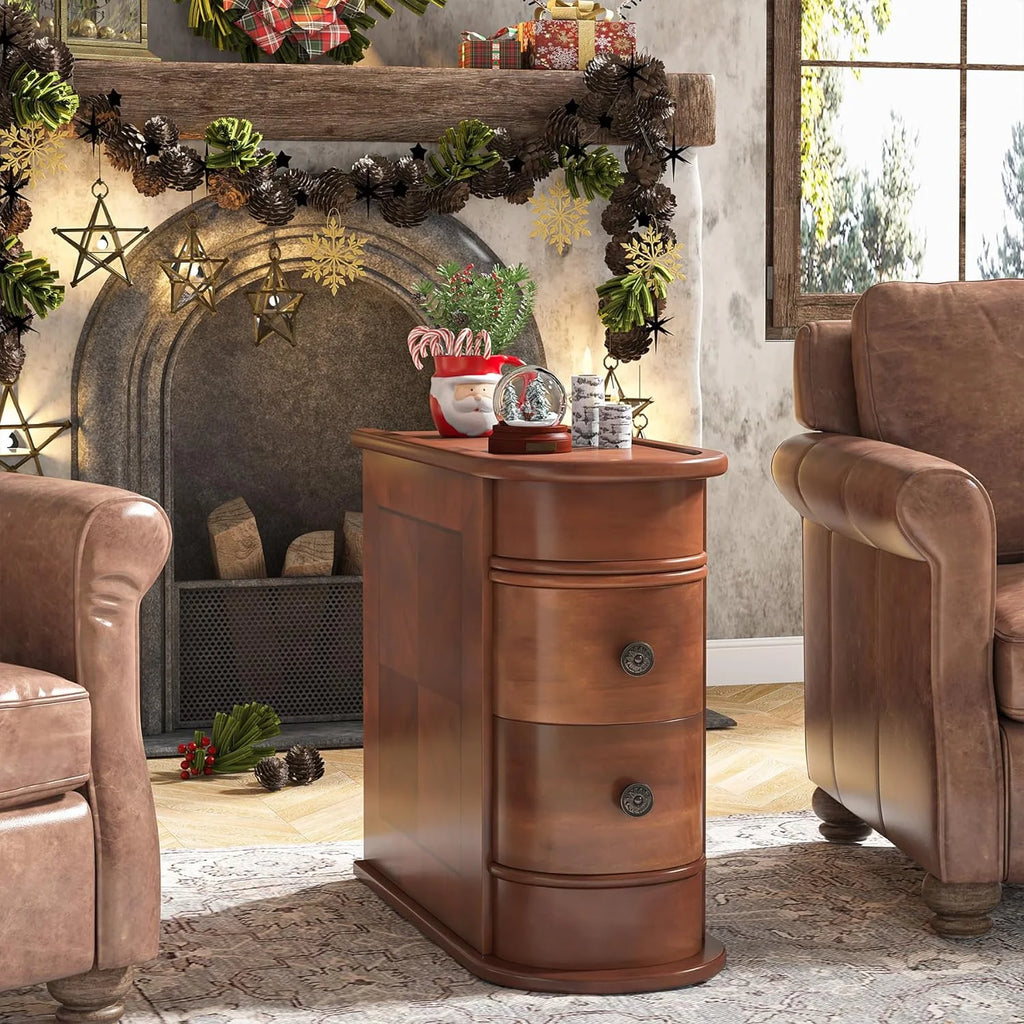 Narrow 2-Drawer End Table M8110