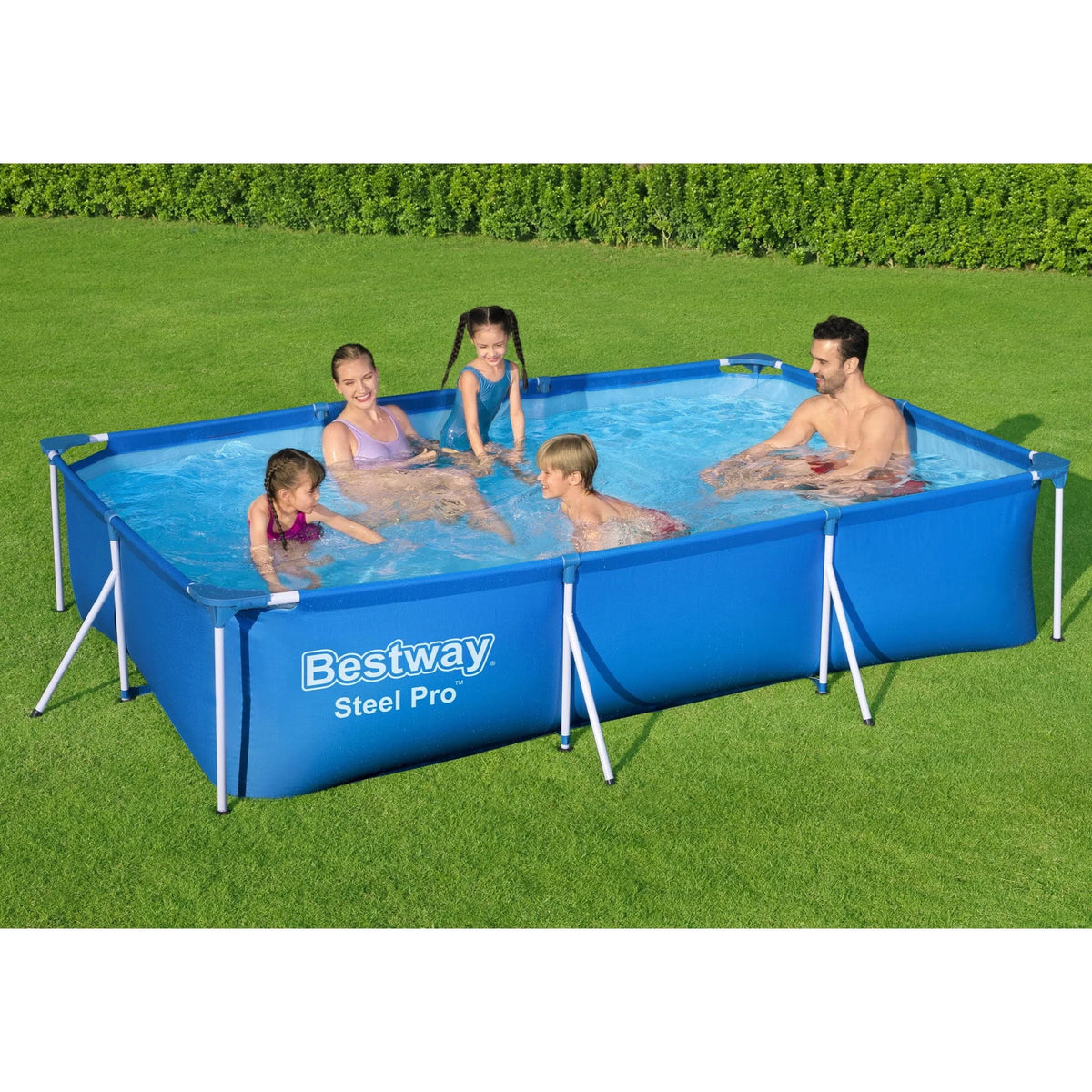 Steel Pro 9.8'x6.6'x26 Rectangular Above Ground Swimming Pool Set N51367
