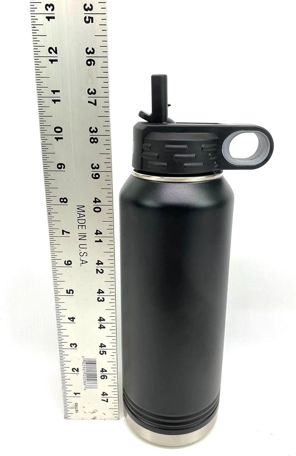 Black Powder Coated Insulated 32 Ounce Water Bottle H9507