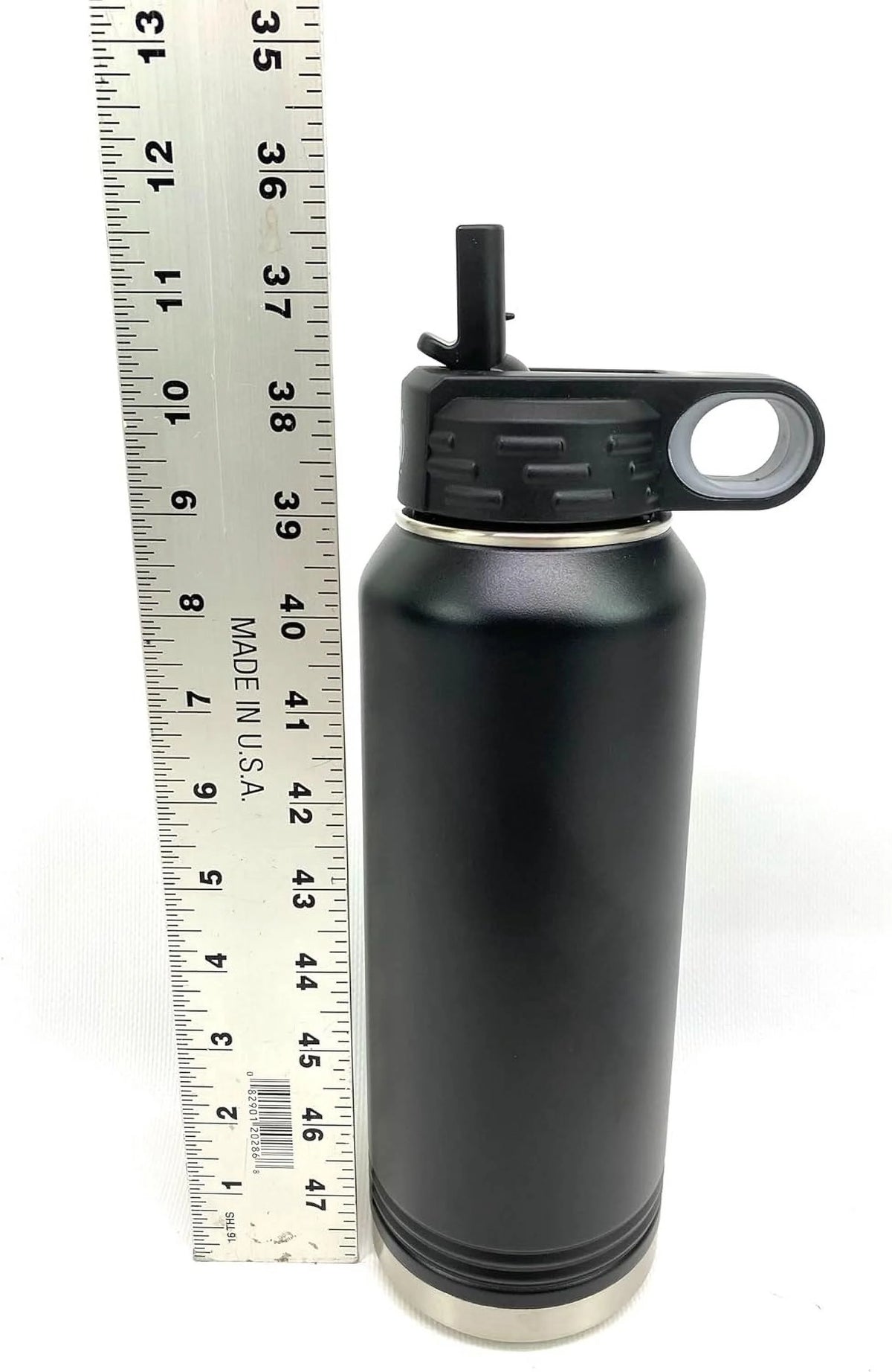 Black Powder Coated Insulated 32 Ounce Water Bottle H9507
