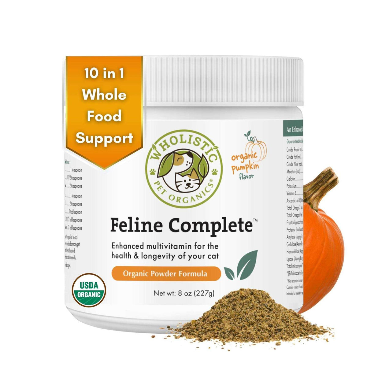 Organic Feline Complete Pumpkin Enhanced Powder Multivitamin O64846