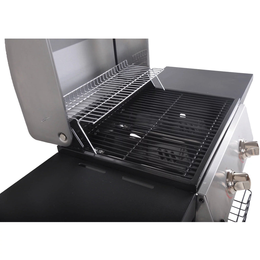 2-Burner Propane Gas Grill, Stainless and Black M7669