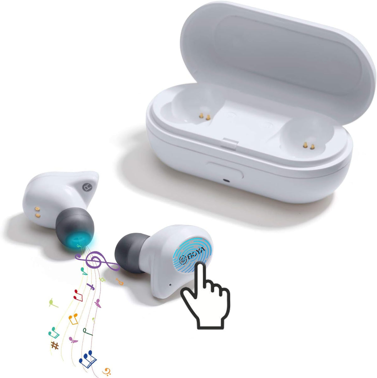 White Pack of 2 Wireless Earbuds F813181
