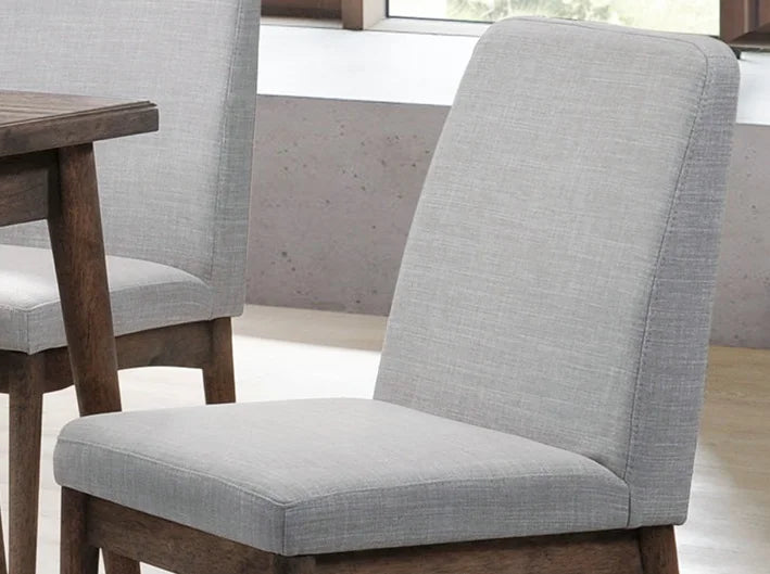 Solid Wood Fabric Upholstered Dining Chairs 2pcs Set M866056
