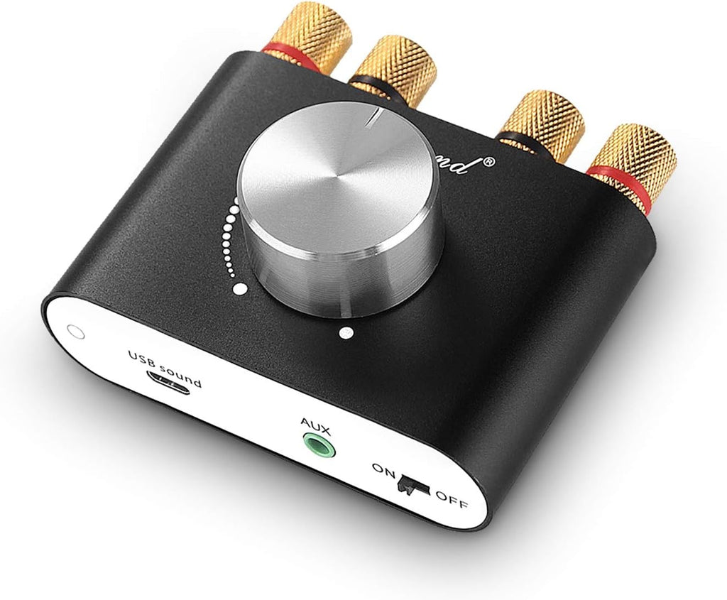 Black Bluetooth 5.0 Power Amplifier, 50W×2, Pack of 2 U67253