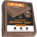 Brown Poly Tarps 20 x 40 - Case of 2 W793354