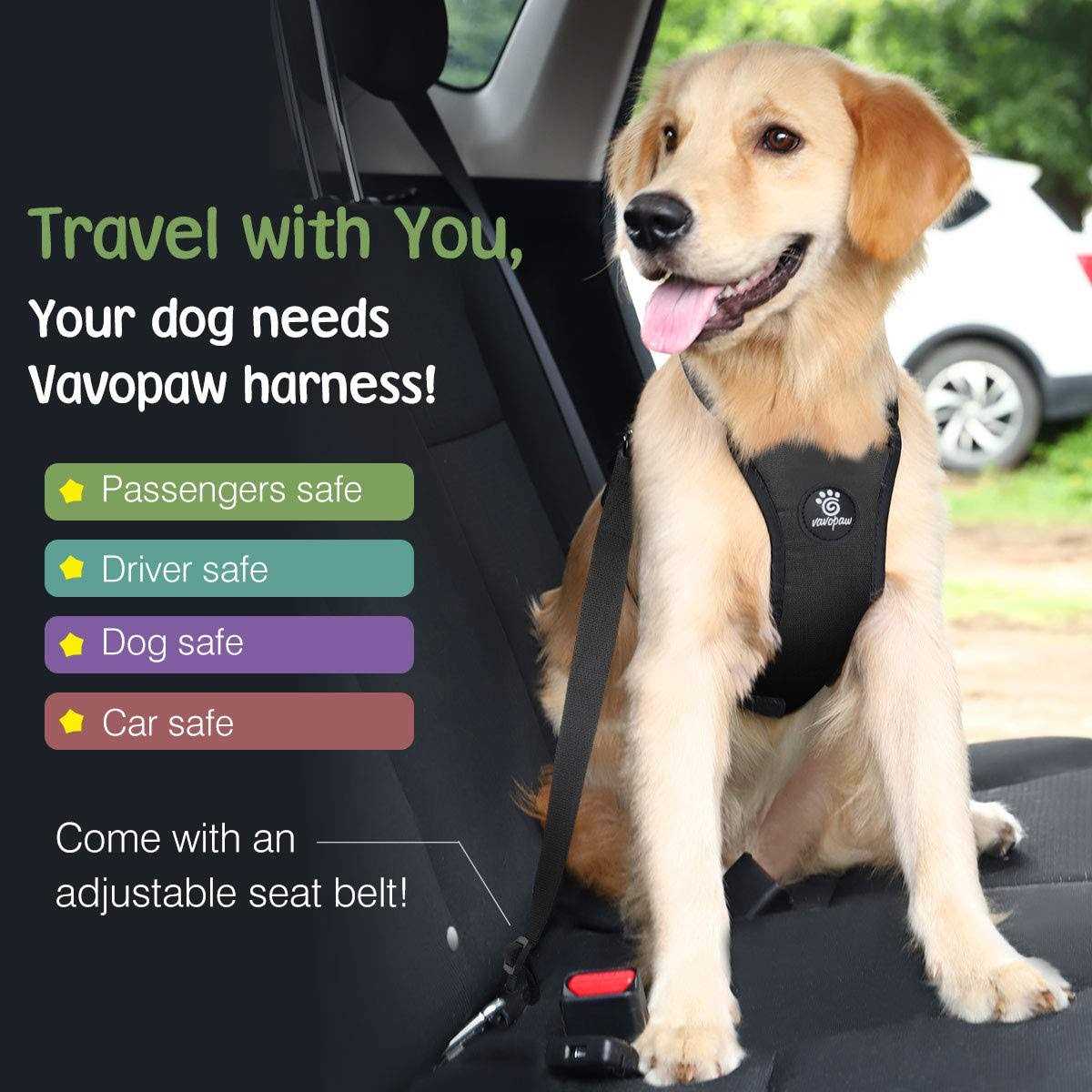 Adjustable Padded Mesh Dog Safety Vest Harness Q301