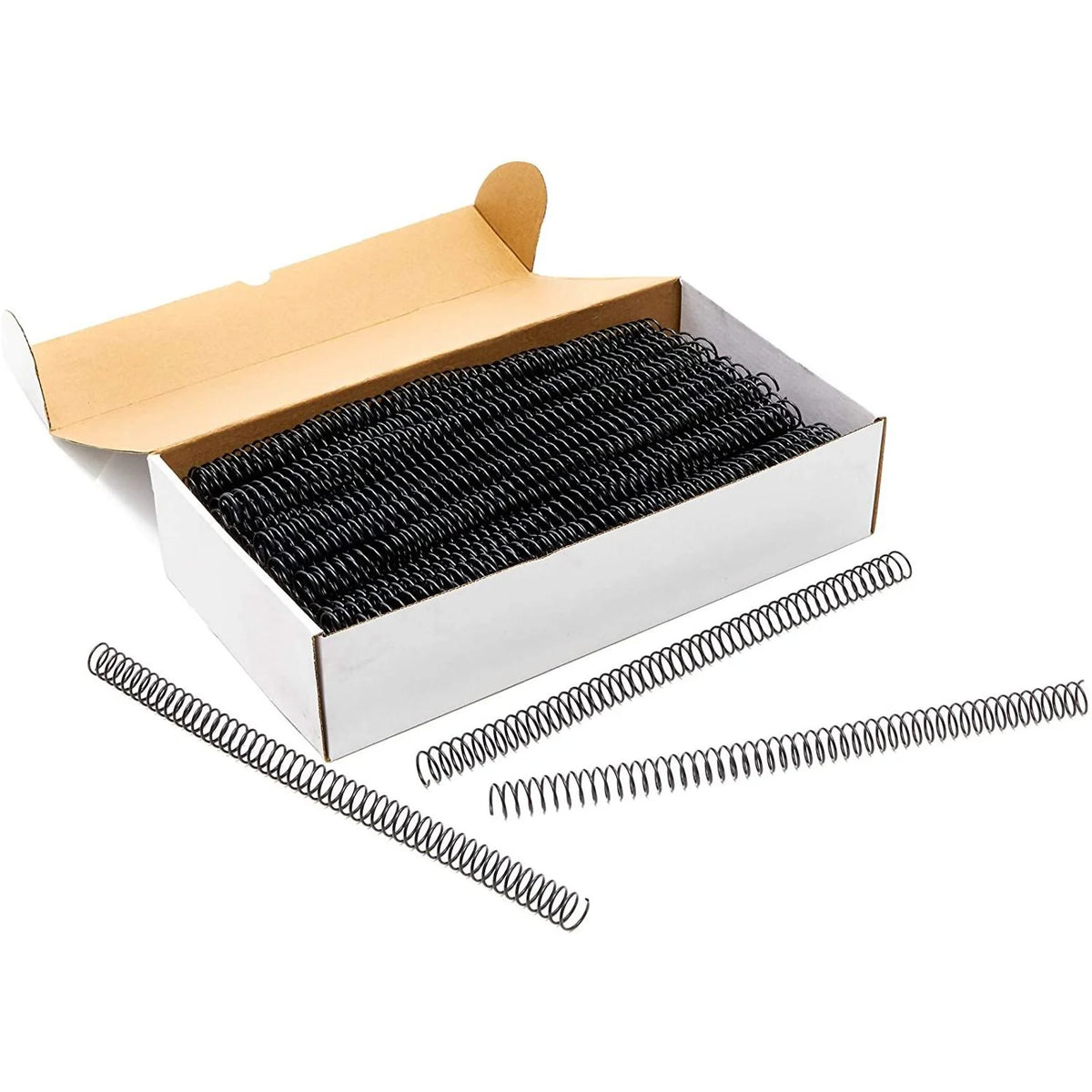 Black Spiral Binding Coils, Plastic Spines for 110 Sheets (12 in, 14mm, 4:1 Pitch, 100 Pack) E41401