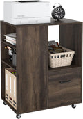 White Mobile File Cabinet with Drawer C83007