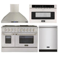 48 in. Natural Gas Range, Range Hood, Microwave Drawer, Dishwasher Package V434865