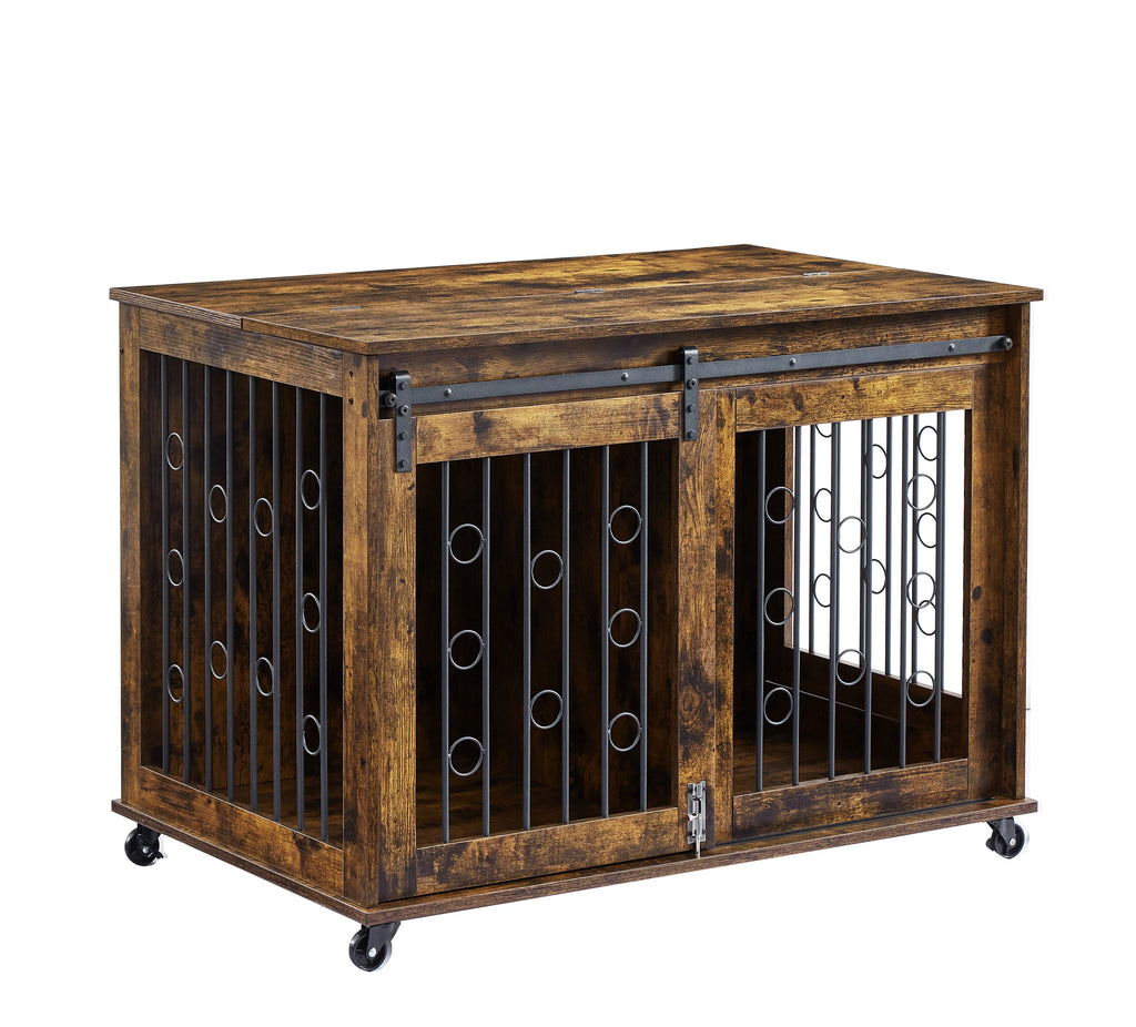39" Dog Crate with Partition and Sliding Door N784507