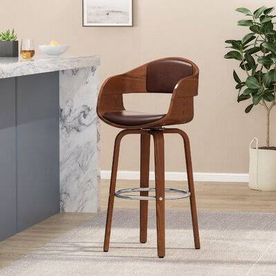 Dark Brown Swivel Bar Stool B366640