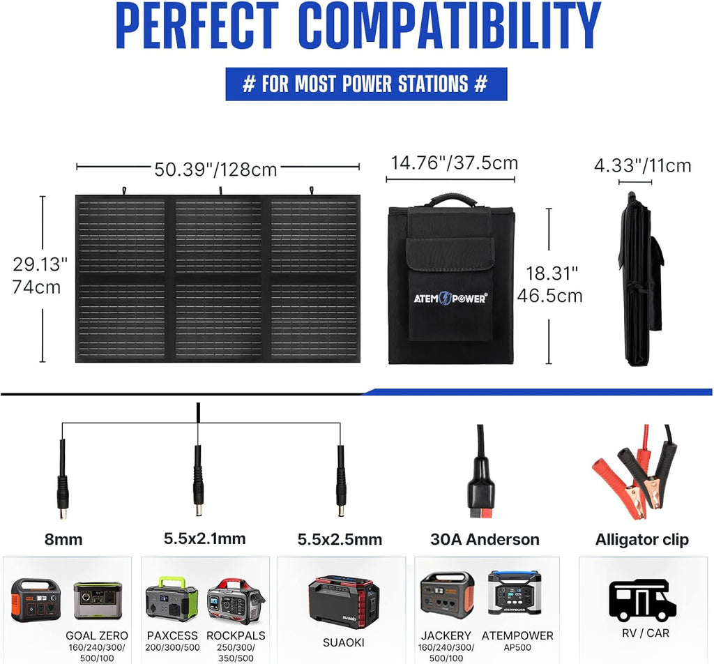 120W Portable Foldable Solar Panel with 20A MPPT Charger Controller M851144