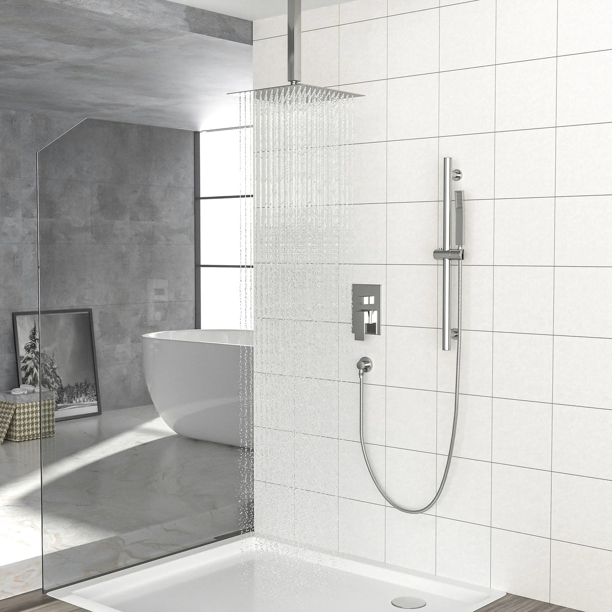 16" Rain Showerhead Shower System with Slide Bar J351724