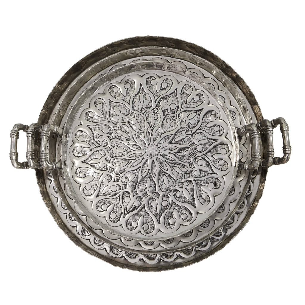 Silver Aluminum Tray (Set of 3) L6204
