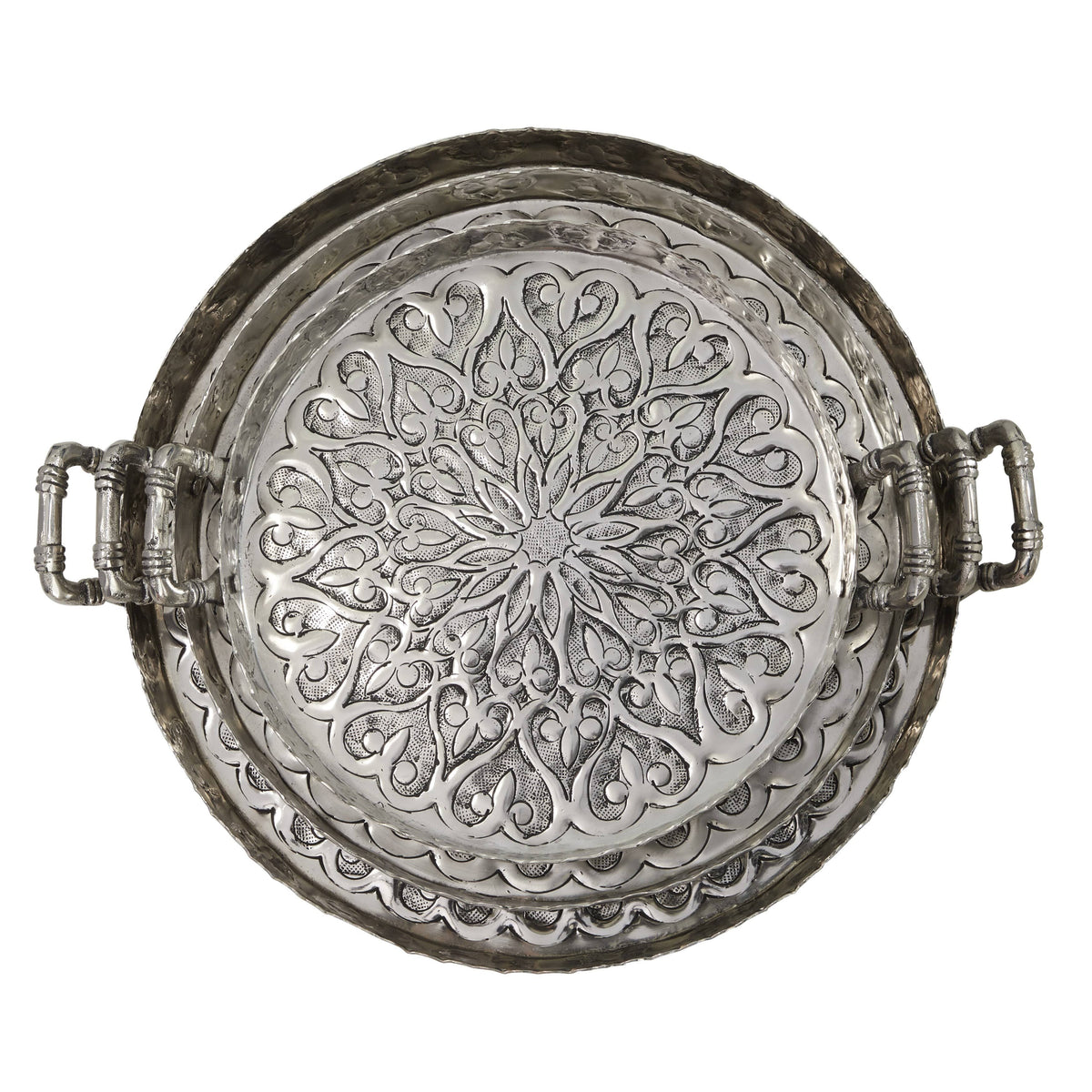 Silver Aluminum Tray (Set of 3) L6204