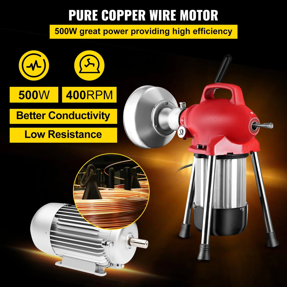 500W Electric Drain Cleaning Machine W770824