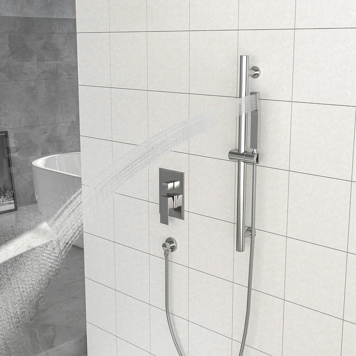 16" Rain Showerhead Shower System with Slide Bar J351724