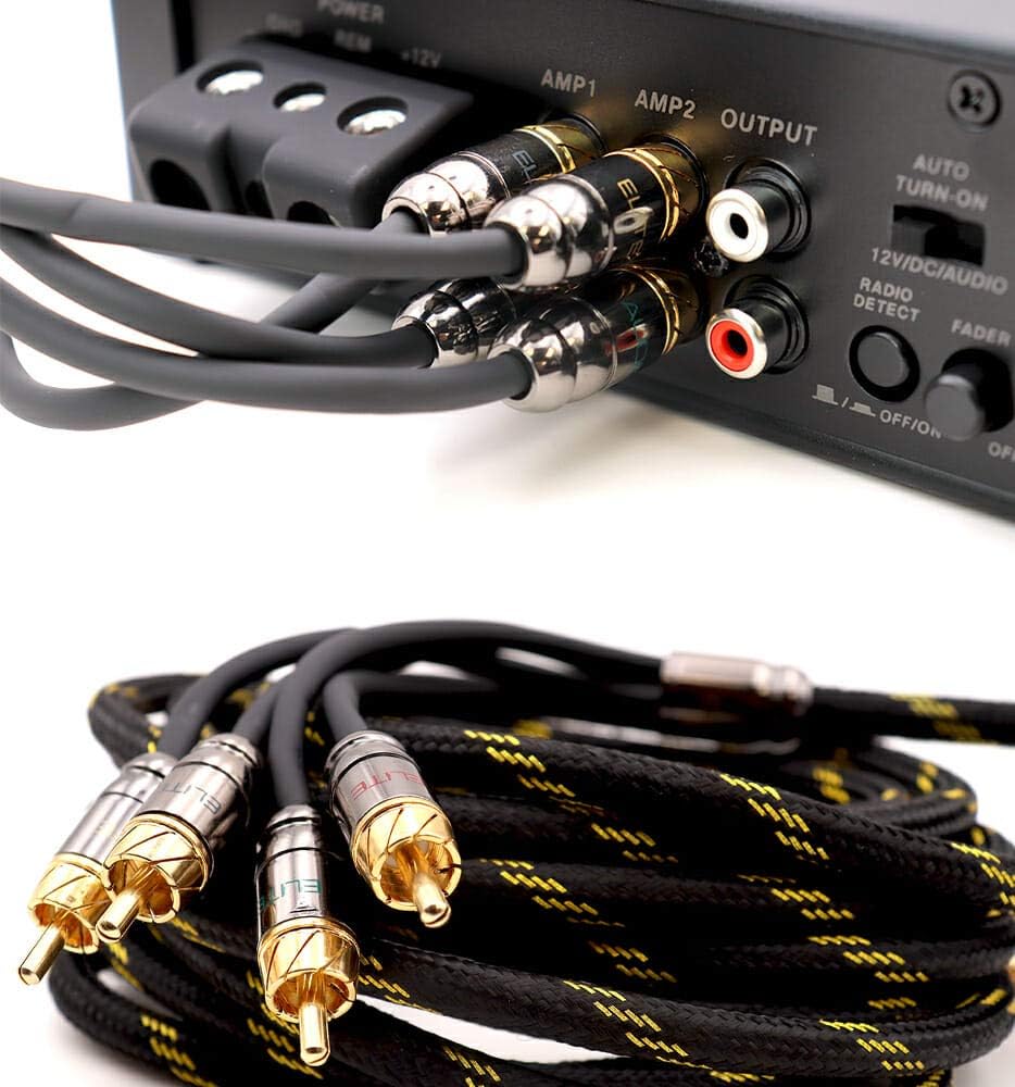 2 Channel 17 ft RCA Audio Interconnect Stereo Cable F15723