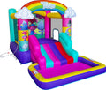 Inflatable Bounce House with Slide, Outdoor Waterslide with Pool, Heavy Duty Air Blower Z331925
