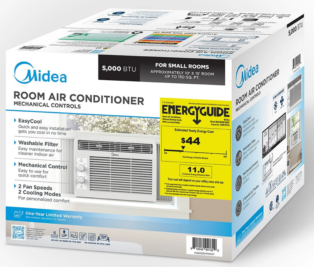 5,000 BTU 150 Sq Ft White Window Air Conditioner X3843