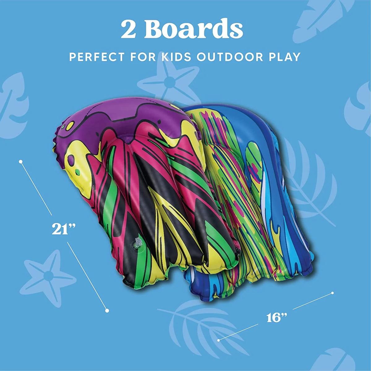 2 Pack 20ft x 35.5in Water Slide with Bodyboards W57579