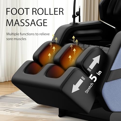 Zero Gravity Full-Body Massage Chair with Heating and Foot Rollers N4360