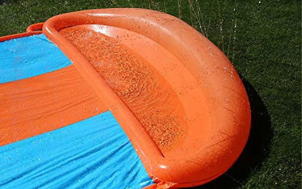18' Triple Lane Water Slide with Ramp S5242