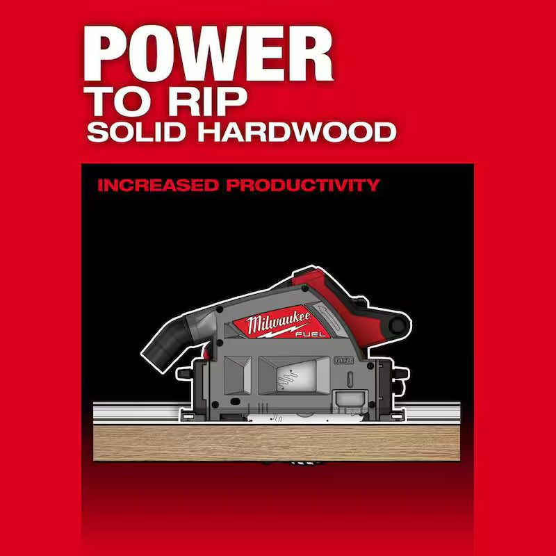 18V Cordless Brushless Plunge Cut Track Saw with Guide Rail and Track Clamps E843