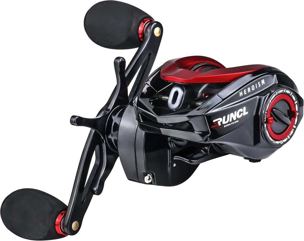 17.64LB Carbon Fiber Baitcasting Reels, 7.3:1 Gear Ratio, 7+1 BB, Pack of 2 M75169