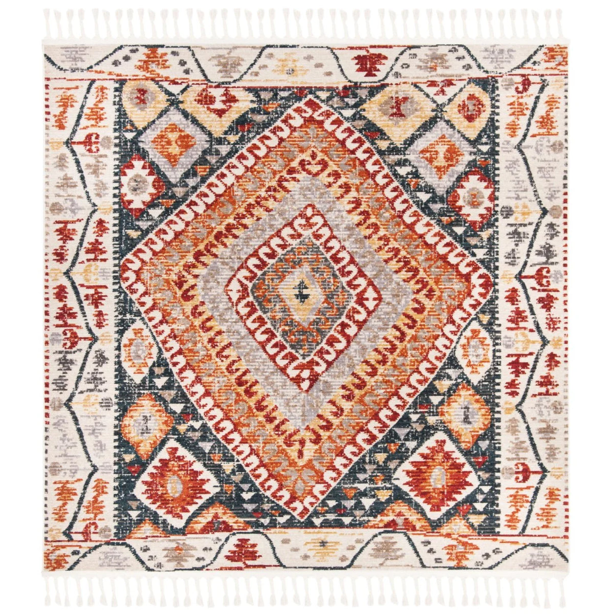 Ivory / Navy Rug E2967