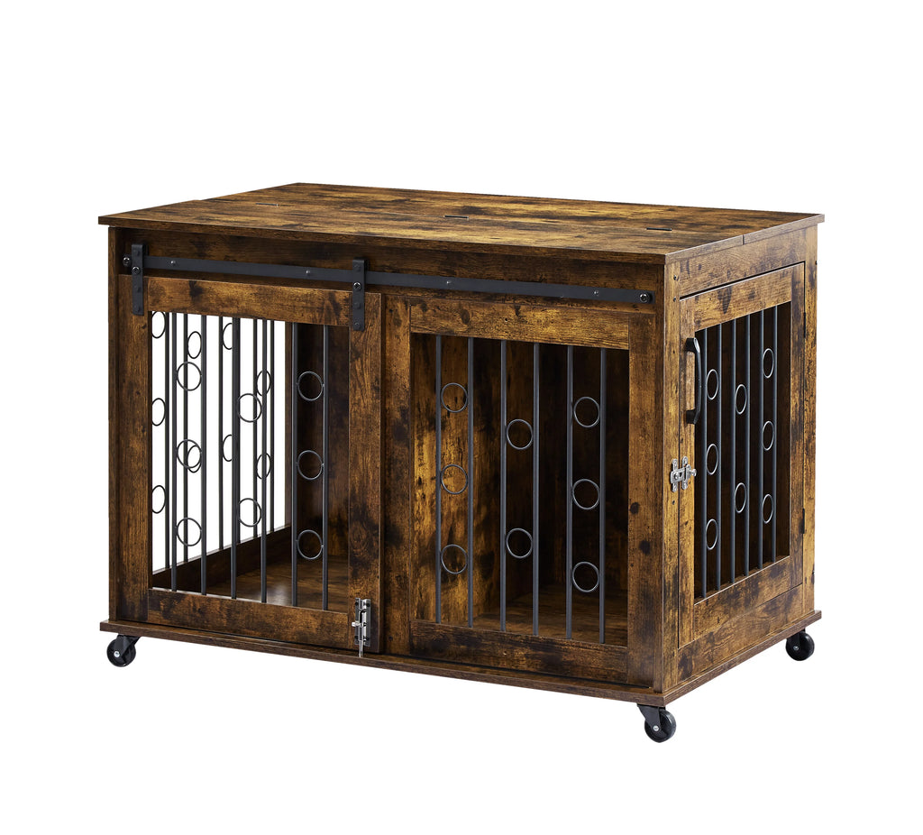 39" Dog Crate with Partition and Sliding Door N784507