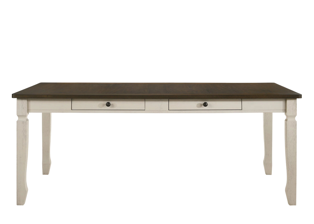 Weathered Oak Cream Dining Table U98116