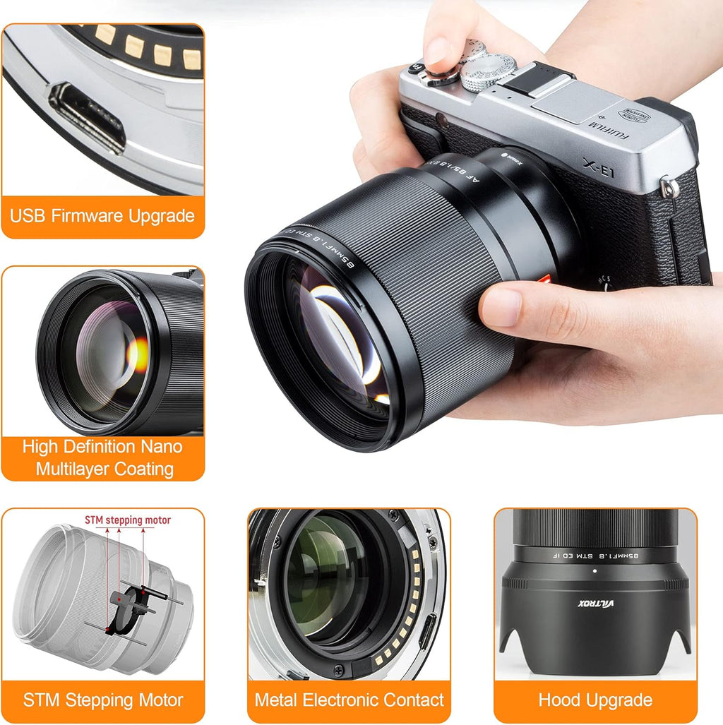 85mm F1.8 Prime Lens Medium Telephoto Portrait Lens for Fuji X Mount Camera X422