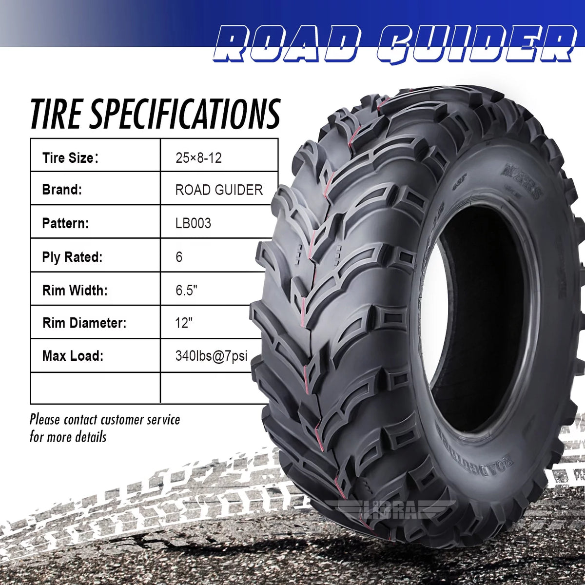 ATV/UTV Tires 25x8-12 Set 2 E2777