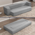 Twin Size Light Grey Linen Convertible Sleeper Sofa Bed X18224