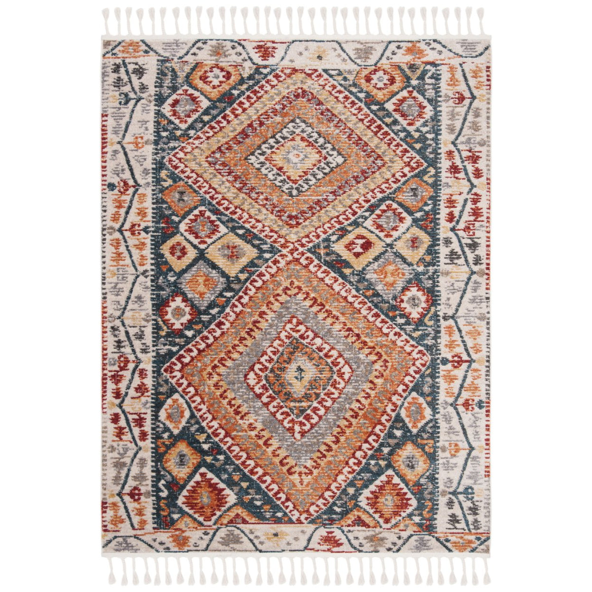 Ivory / Navy Rug E2967