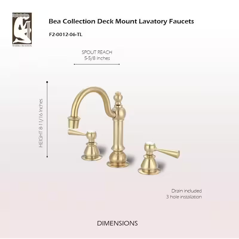 Adjustable Widespread 2-Handle High Arc Lavatory Faucet L720350