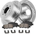 REAR 348mm D/S 6 Lug Rotors + Ceramic Brake Pads + Hardware M622
