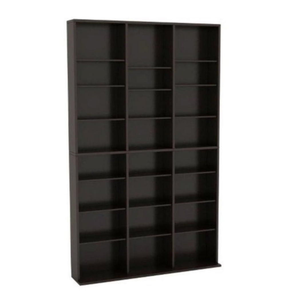 72" Triple Slim Multimedia Storage Rack in Espresso S7029