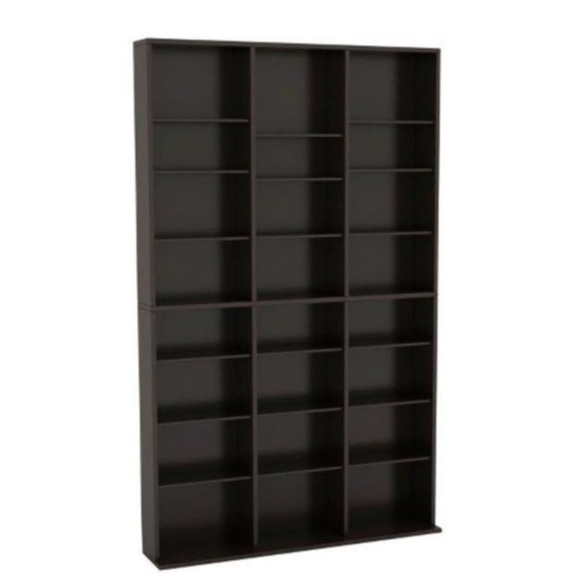 72" Triple Slim Multimedia Storage Rack in Espresso S7029