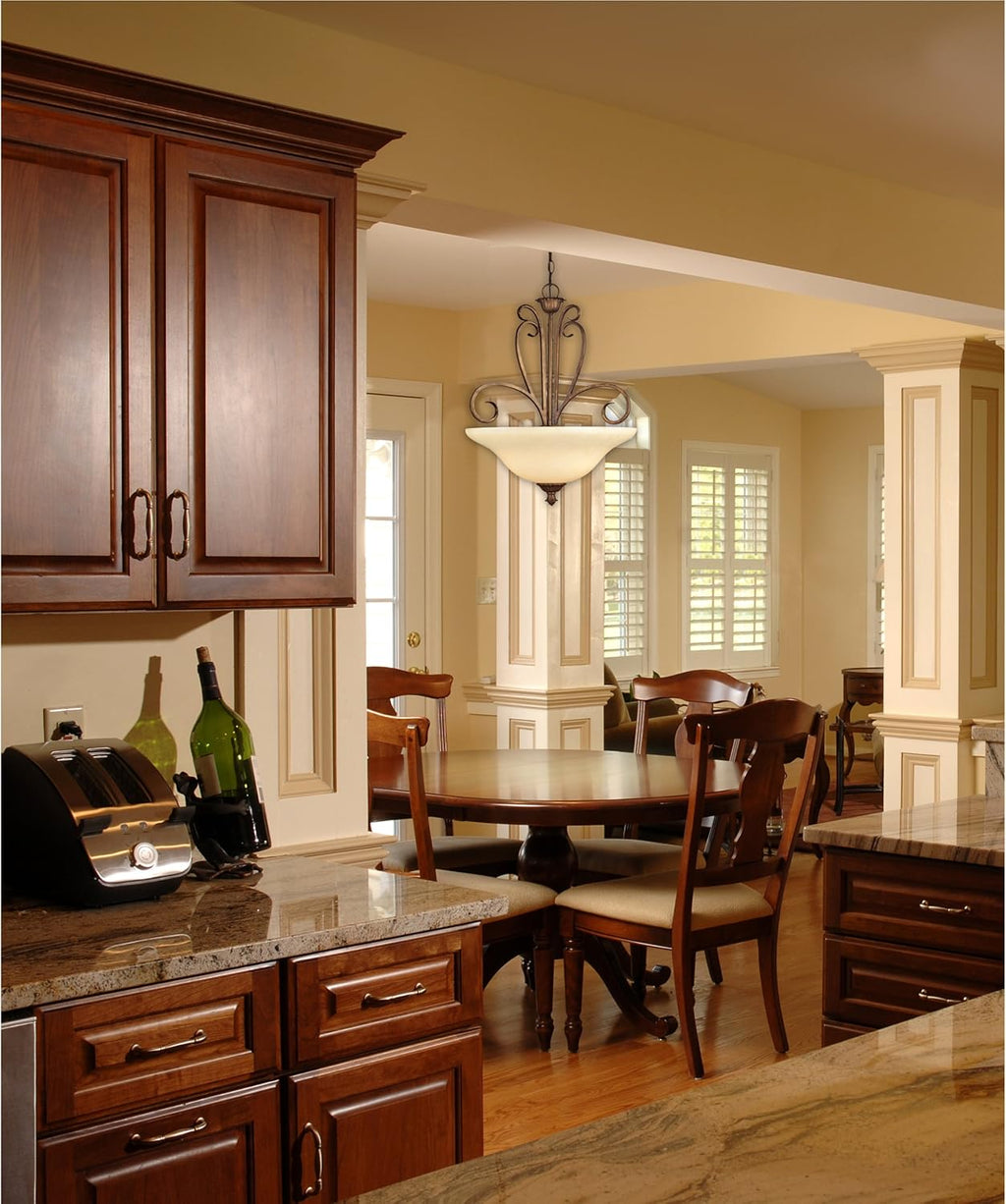 Ebony Gold Finish Three-Light Interior Pendant R3561